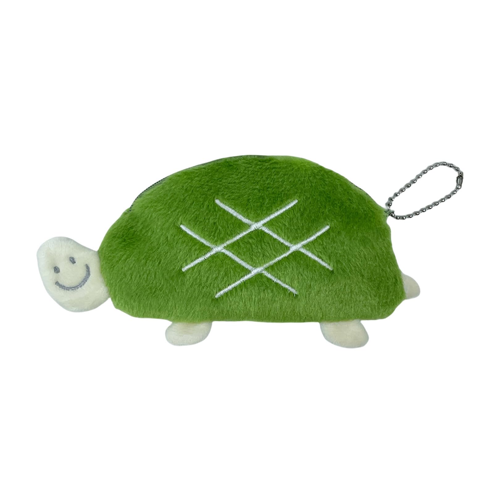 MIDOKSTUA Tortoise Coin Purse,Plush Coin Pouches,Wallet with Zippers Keychain,Small Change Purse Portable Cosmetic Bag