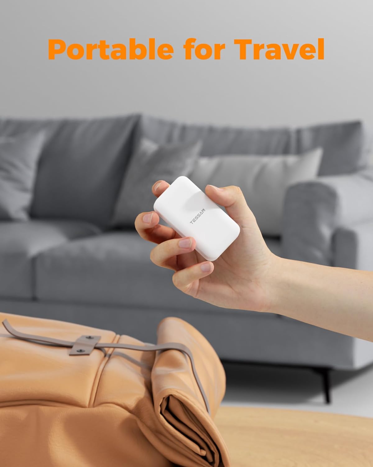 USB C Flat Wall Charger Block, TESSAN Ultra Slim Multi-Port Power Adapter for iPhone 17/16/15 Series and Samsung Galaxy Models, PD 35W Fast Charging Foldable Outlet Plug - Image 6