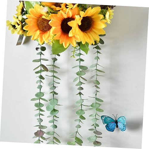 Miniatura 7 de IMIKEYA Sunflower Decoration Wreath Plastic Flower Ring Sunflower Bouquet for Home Wedding Dec