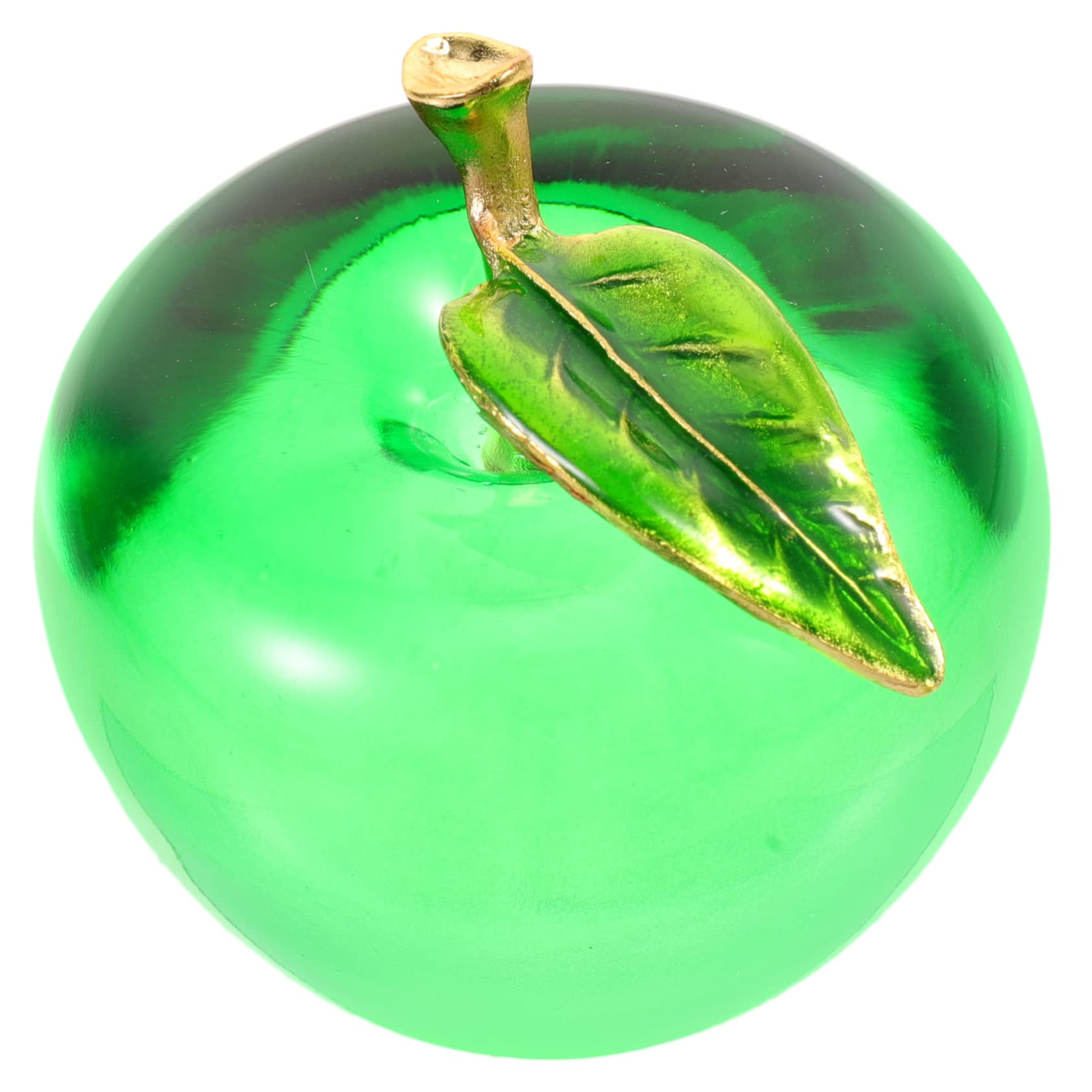 ArtibetterCrystal Apple Glass Clear Ornaments Crystal Statue Paperweight Holiday Apples Collectible Fake Apples Crystal Craft Crystal Fruit Figurines Crystal Paperweight Dining Table