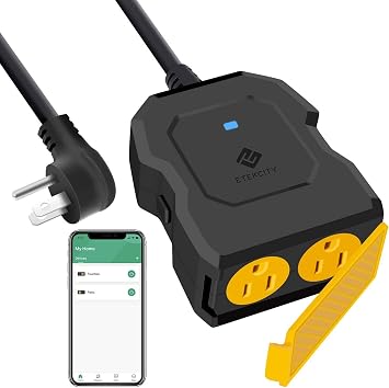 Smart Plug, Smart Home Outdoor Etekcity WiFi Outlet with 2 Sockets, Works with Alexa &amp; Google Hom...