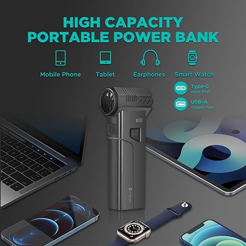 Miniatura 6 de Arrancador de salto 5 en 1 con plumero de aire, aspiradora portátil, refuerzo de batería de coche de 2000 A, infladordeflector de aire, banco de