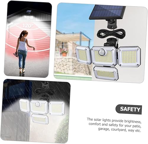 Miniatura 2 de Yardwe 1 Unidades Solar Luces Al Aire Libre Jardín Solar Lámpara Led Faroles Aplique De Pared Lámpara Outsdie Alimentado Por El Sol Escalera De