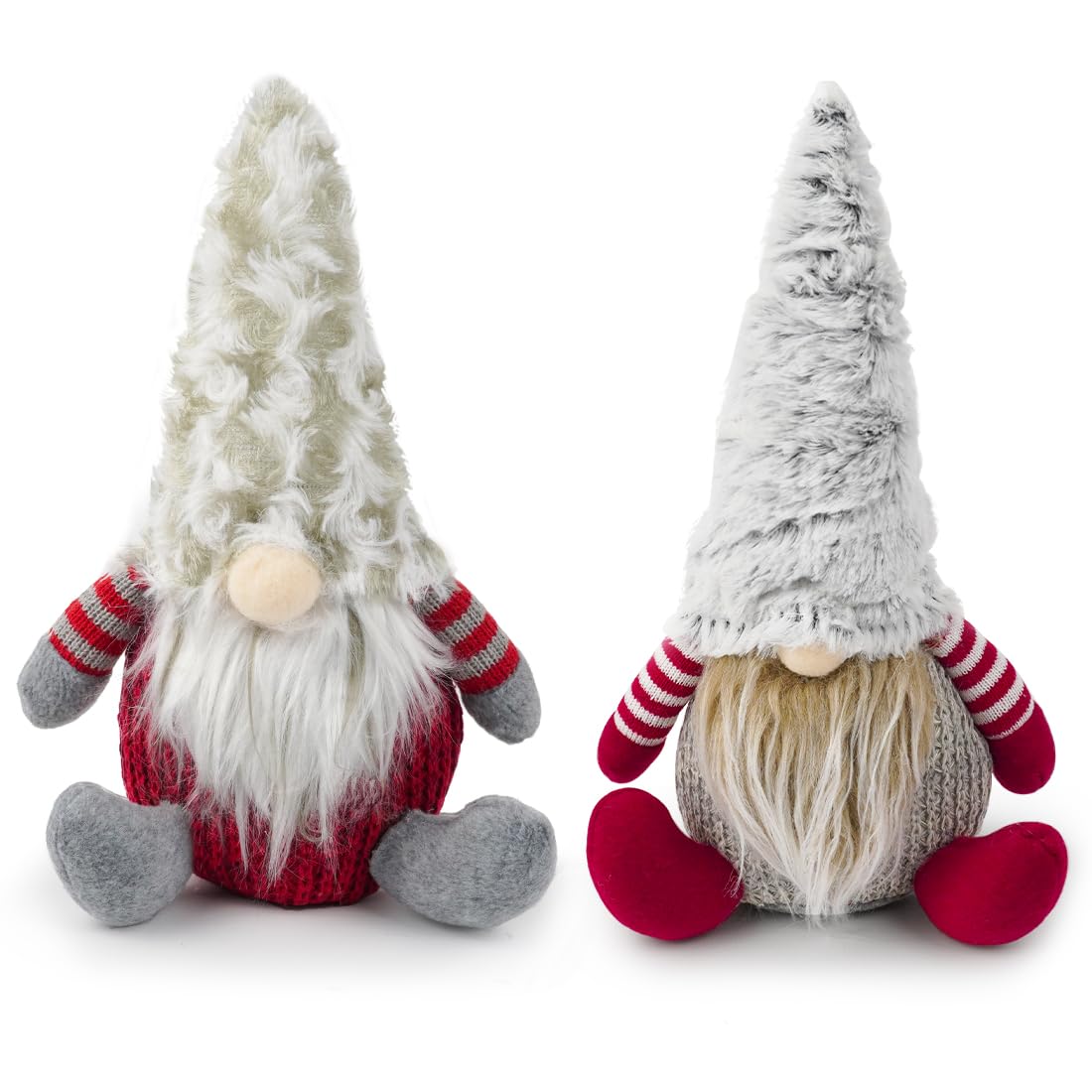Bluelves Gnomo de Navidad 2 Piezas, Gnomos Navideños de Peluche, Decoracion Navidad Hogar, MuñEcos de Navidad para Adornos de Navidad para la Casa, Adornos Navideños con Decoracion Regalos Navidad