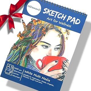 HiDemanD Sketch Book | A3 Paper - Drawing Pad | Our Artist Sketch Pad has | 72 Pages | 36 Sheets of Stunning White Art Paper | The Sketch Pad is a Super Addition to Your Art Supplies