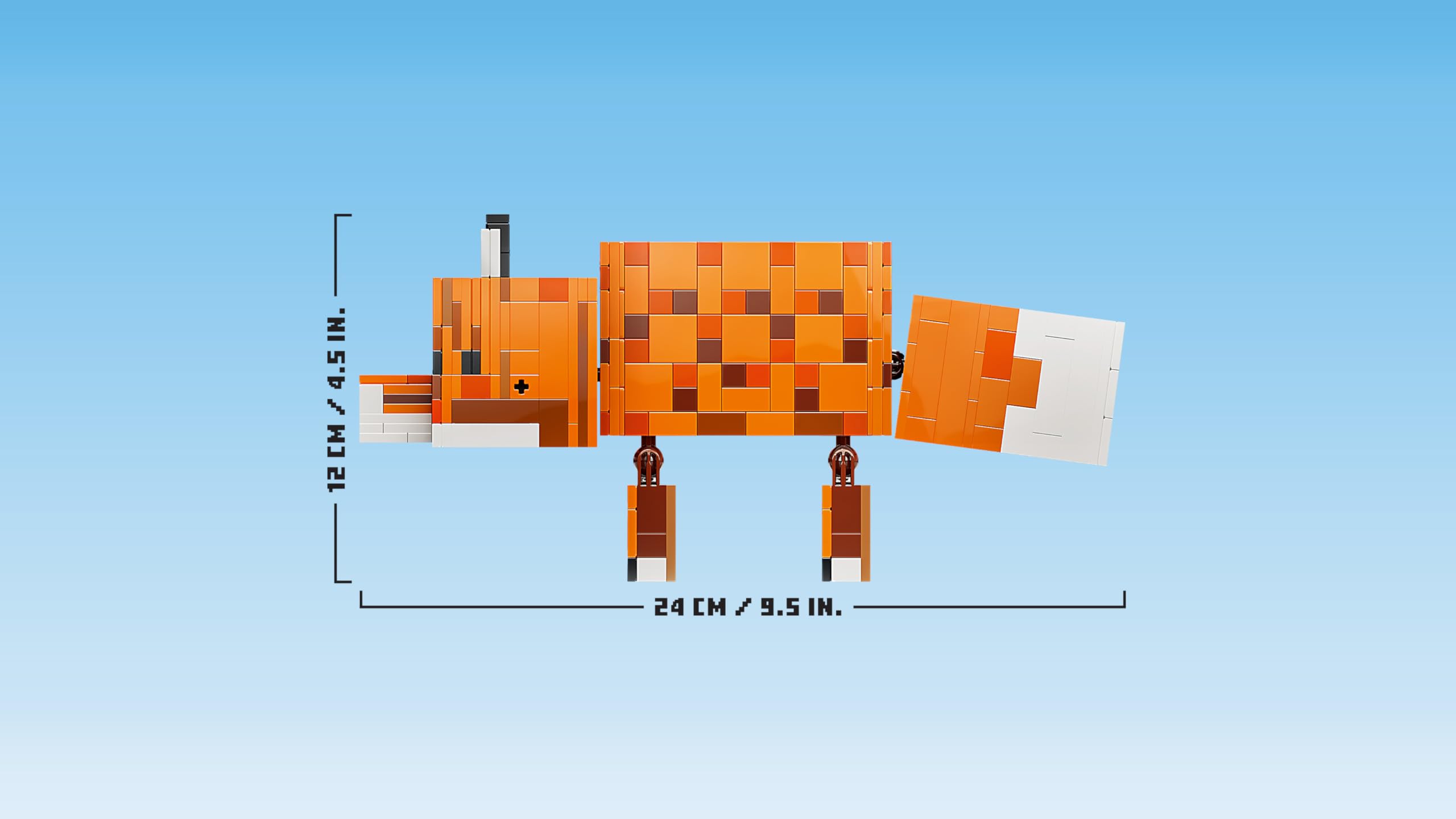 LEGO Minecraft El Zorro - Figura Articulada de Animal de Juguete - Maqueta 3D con Accesorios - Decoración para el Dormitorio - Regalo Gamer de Cumpleaños para Niños y Niñas de 10+ Años - 21588