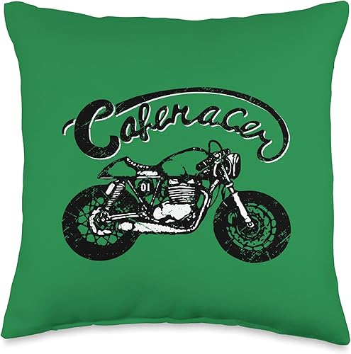 American Cafe Racer Motorcycle Apparel and Merch Cafe Racer Biker Men Women Adult Teens Boys Girls Kids Youth Throw Pillow, 16x16, Multicolor
