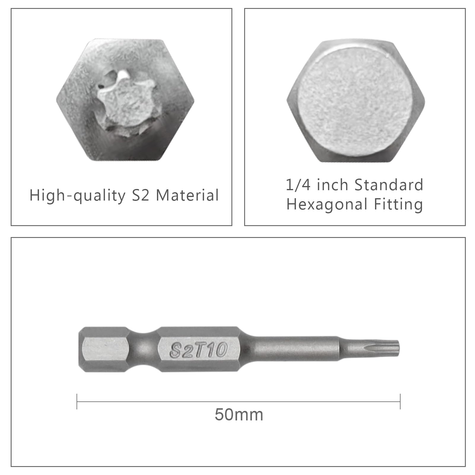 Set Di 20 Punte T10 Torx - Acciaio S2, Attacco 1/4'', Lunghezza 25 Mm, Per Avvitatori A Batteria - Foto 4