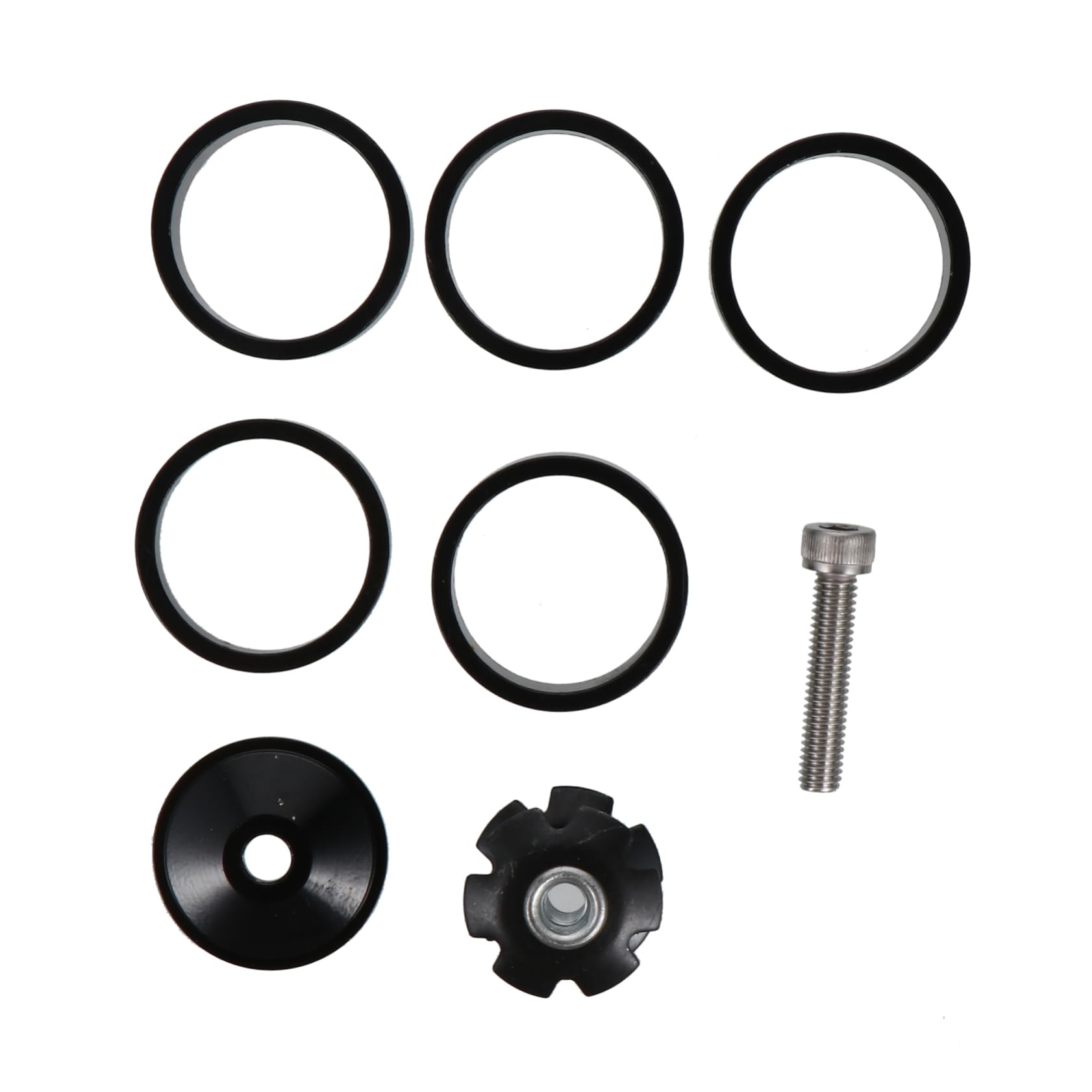 ibasenice 2sets Mountain Bike Bearing Kit Washer Fork Spacer for Enhanced Riding Comfort Cycling Accessory Black
