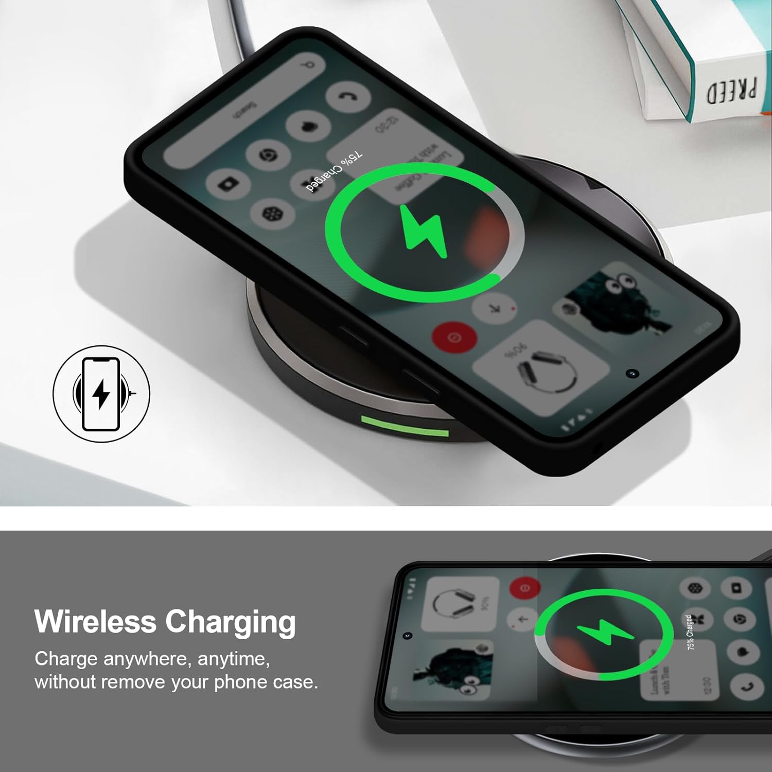 Case for Nothing Phone 3, Soft Silicone Case with Upgraded Camera Protection, Shockproof Slim Case Cover with Anti-Scratch Microfiber Lining, Black - Image 7