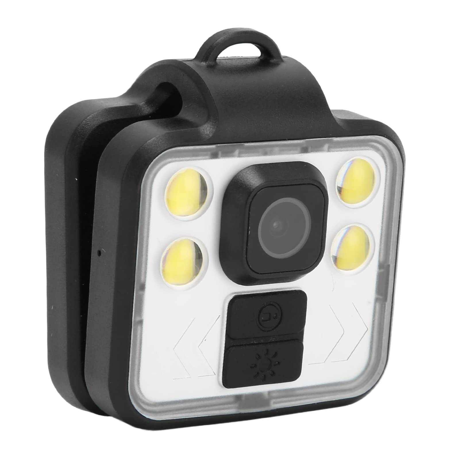 Small Security Camera, 3 in 1 Mini HD Night Camera 4 High Power White Light IP65 Waterproof 5.5h Continuous Recording 30FPS for Outdoor (Black)