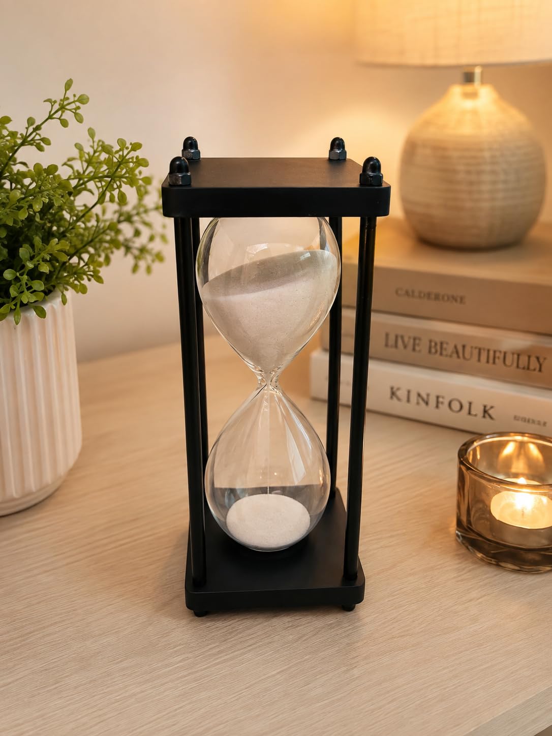 30 Minutes Hourglass Sand Timers,Large Sand Timer, Decorative Quiet Time Clock for Men/Women, Vintage Wooden Hour Glass Timer,Modern Home Kitchen Office Decoration-image-33