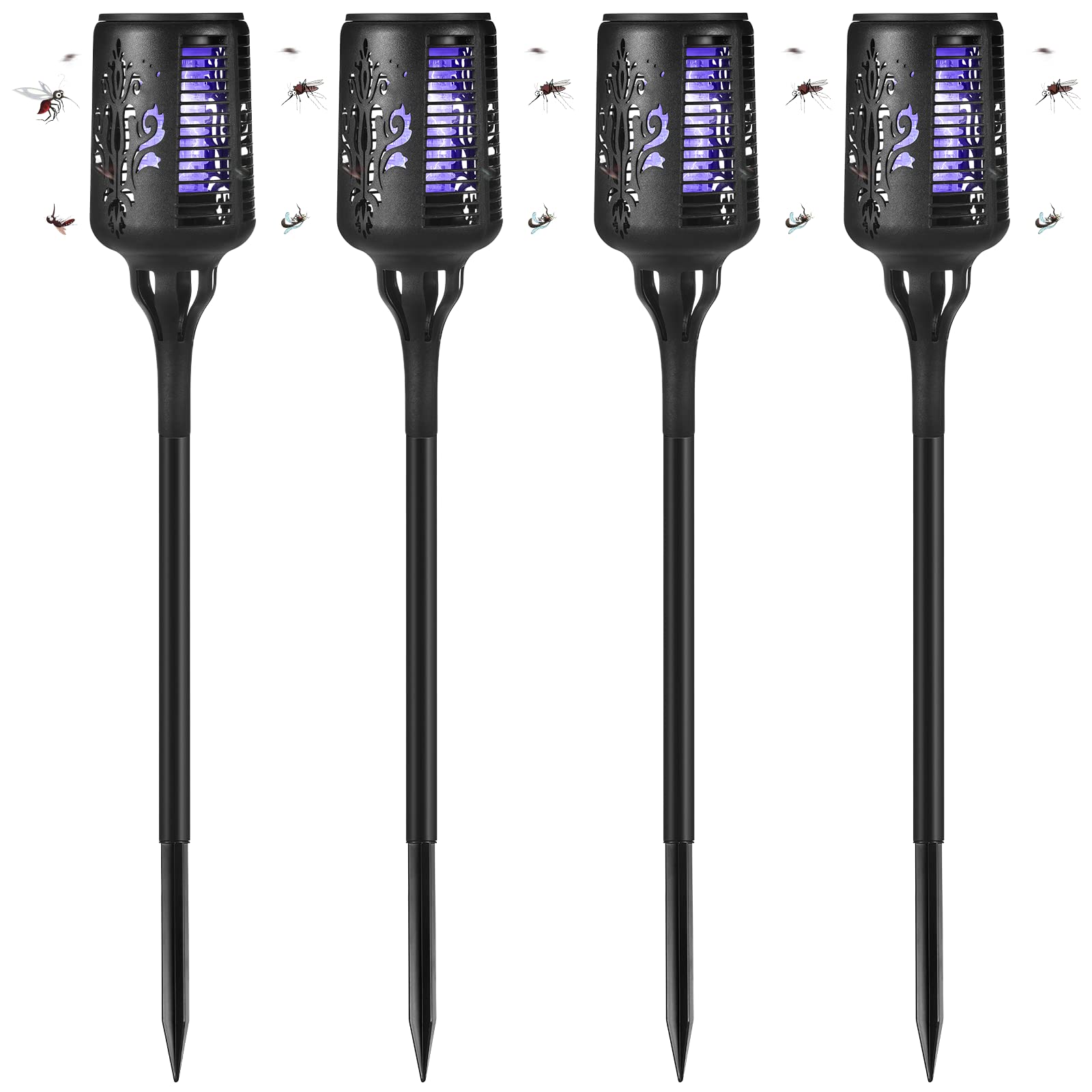 Photo 1 of 4 Pcs Solar Bug Zapper Outdoor Waterproof Bug Lights, Mosquito Killer & Lighting, Mosquito  