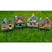 EMiEN 4 Pieces Mini Villa House Miniature Ornament Kits,Miniature Ornament for DIY Dollhouse Decoration Fairy Garden Plant Décor