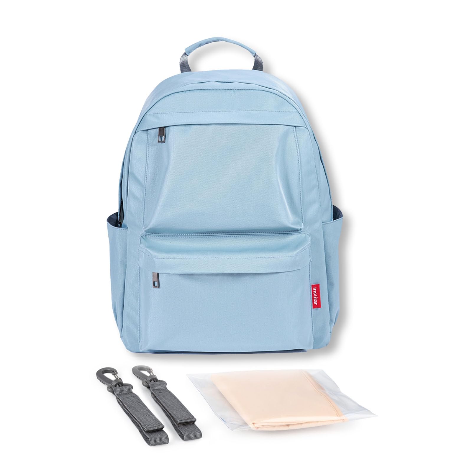SONARIN Waterproof Multifunctional Baby Changing Bag Backpack,Large Capacity Diaper Bag Portable Travel Nappy Changing Bag Maternity Bag with Changing Mat & Stroller Straps(Blue)