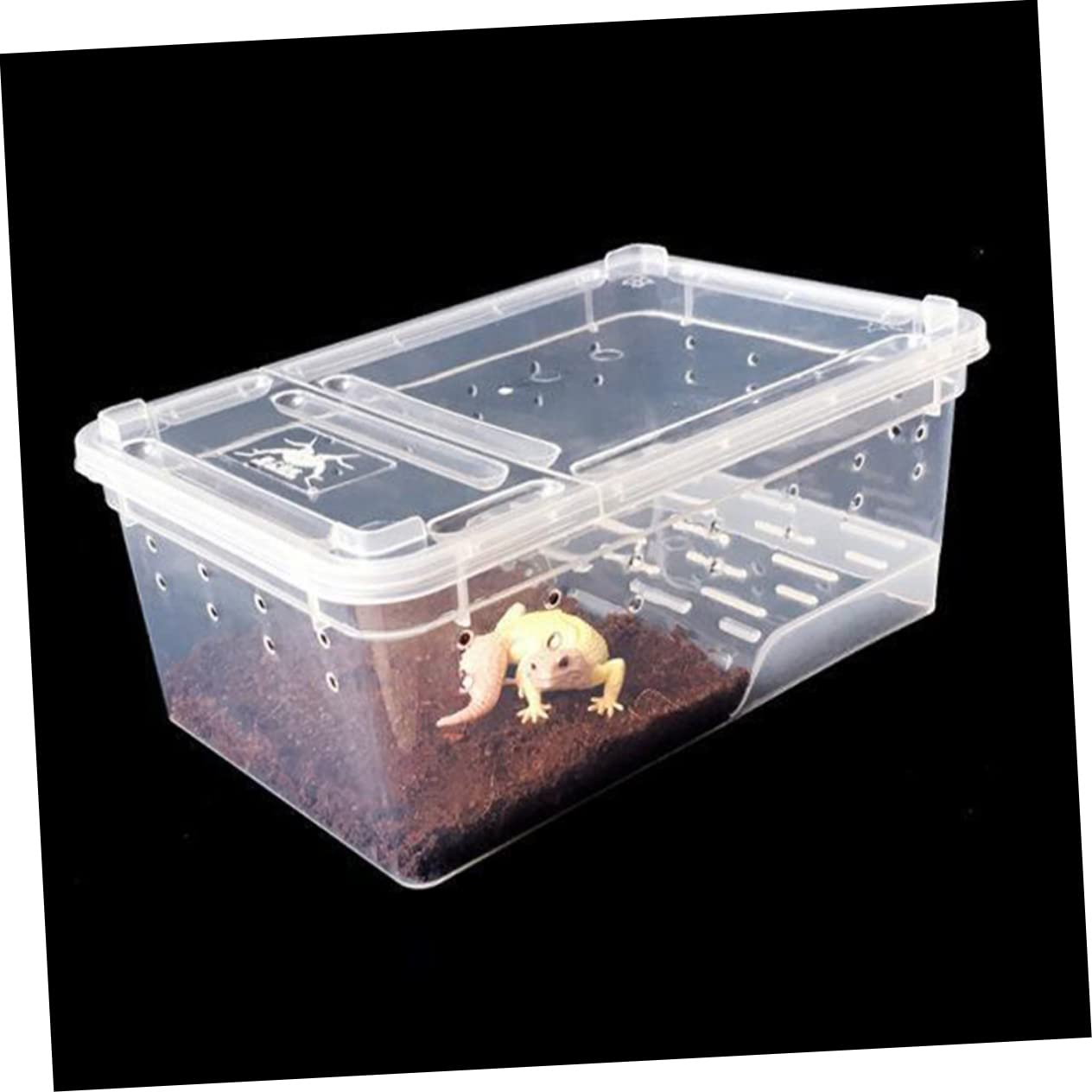 UPKOCH Terrario Area Riposo e Alimentazione in Plastica con Piattaforma Pendenza Adatta, per Osservazione Facile per Rettili e Esercizio della Tartaruga