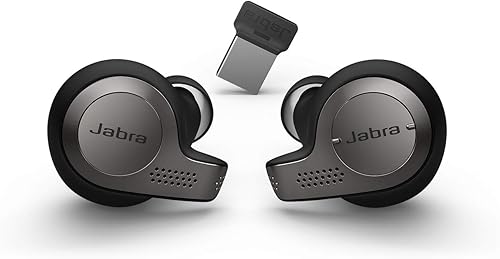 JABRA Cuffie True wireless Evolve 65t Skype for Business certificate Link 370 colore Nero titanio JABRA Cuffie True wireless Evolve 65t Skype for Business certificate Link 370 colore Nero titanio