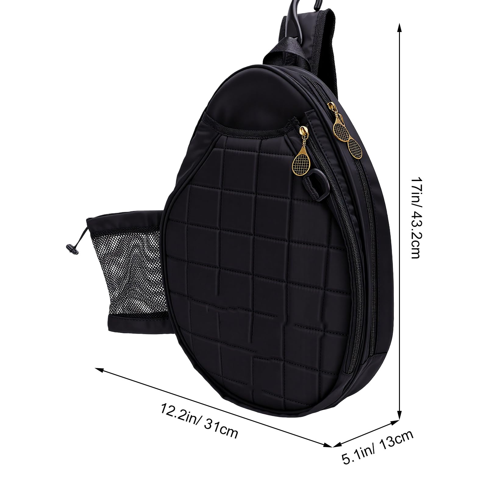 Bolsa para Raquetas de Tenis para Mujer, Bolsas Ligeras Pádel de Tenis con Bolsillos Malla, Bolsas para Raquetas de Gimnasio, Bolsa para Gimnasio para Cancha Fuera