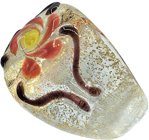Antica Murrina ANILLO DE CRISTAL DE MURANO VENECIANA, Vidrio, CRISTAL ORO