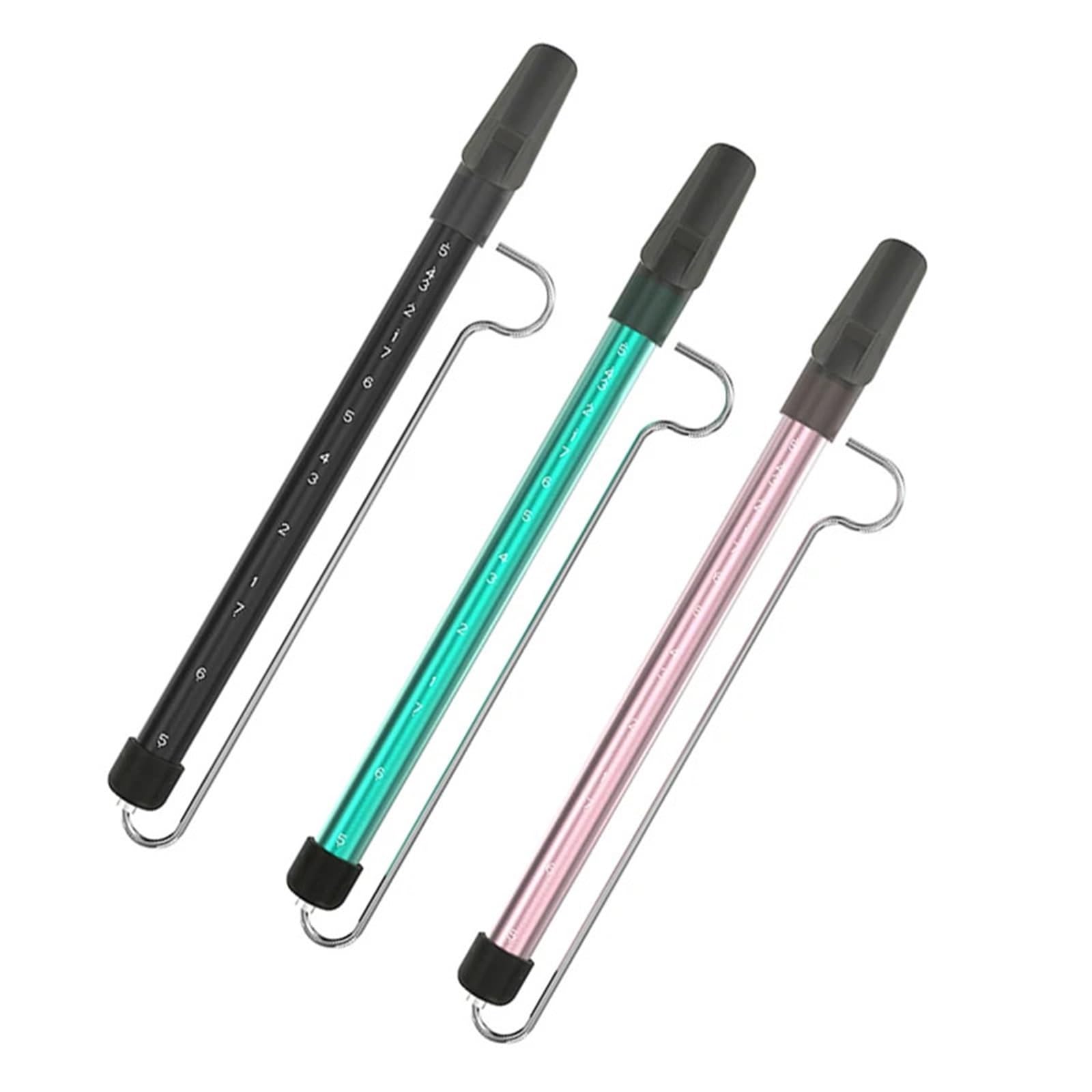 Flauto A Pistone Strumento musicale con fischio scorrevole in metallo a passo regolabile for giochi for genitori Bomboniere for allenamento muscolare orale Strumento Educazione Musicale(Black)