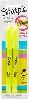 Sharpie Accent Pocket-Style Highlighters, 2 Fluorescent Yellow Highlighters (27162PP)