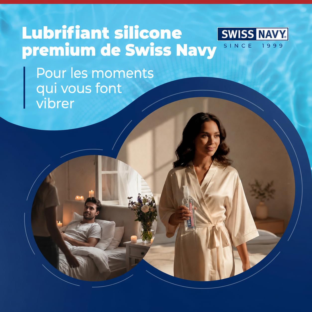 SWISS NAVY Lubrifiant sexuel en silicone de qualité supérieure, 16 onces, lubrifiant pour hommes, femmes et couples. MD Science Lab