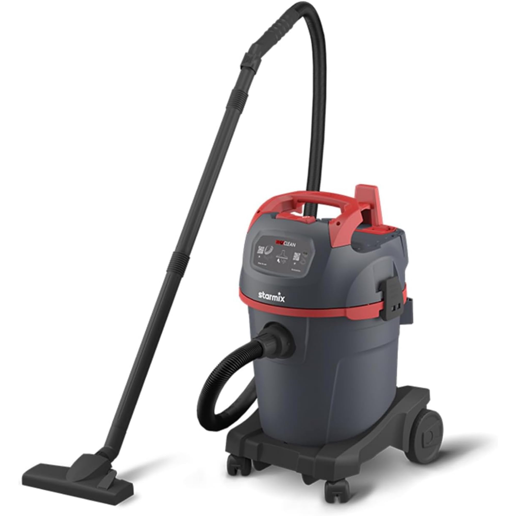 Starmix Grey 1432 Hk Uclean Wet & Dry Industrial Shop Vac | 1400W, 32L Tank, Blow Function, 99.8% Dust Retention | Heavy Duty Industrial Hoover For Workshops & Commercial Use