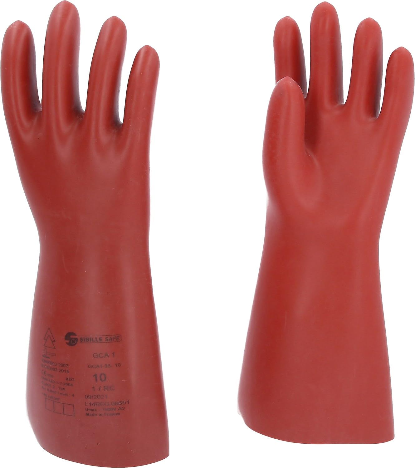 KS Tools 117.0090 Elektriker-Schutzhandschuh mit mechanischem- und Wärmeschutz | Größe 10 | Klasse 1 [7500 V] | rot