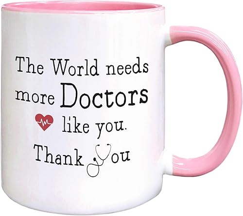 Miniatura 6 de Taza de café para médico, regalos para médicos, regalos de agradecimiento al médico, regalos de taza de té para mujeres y hombres, The World Needs