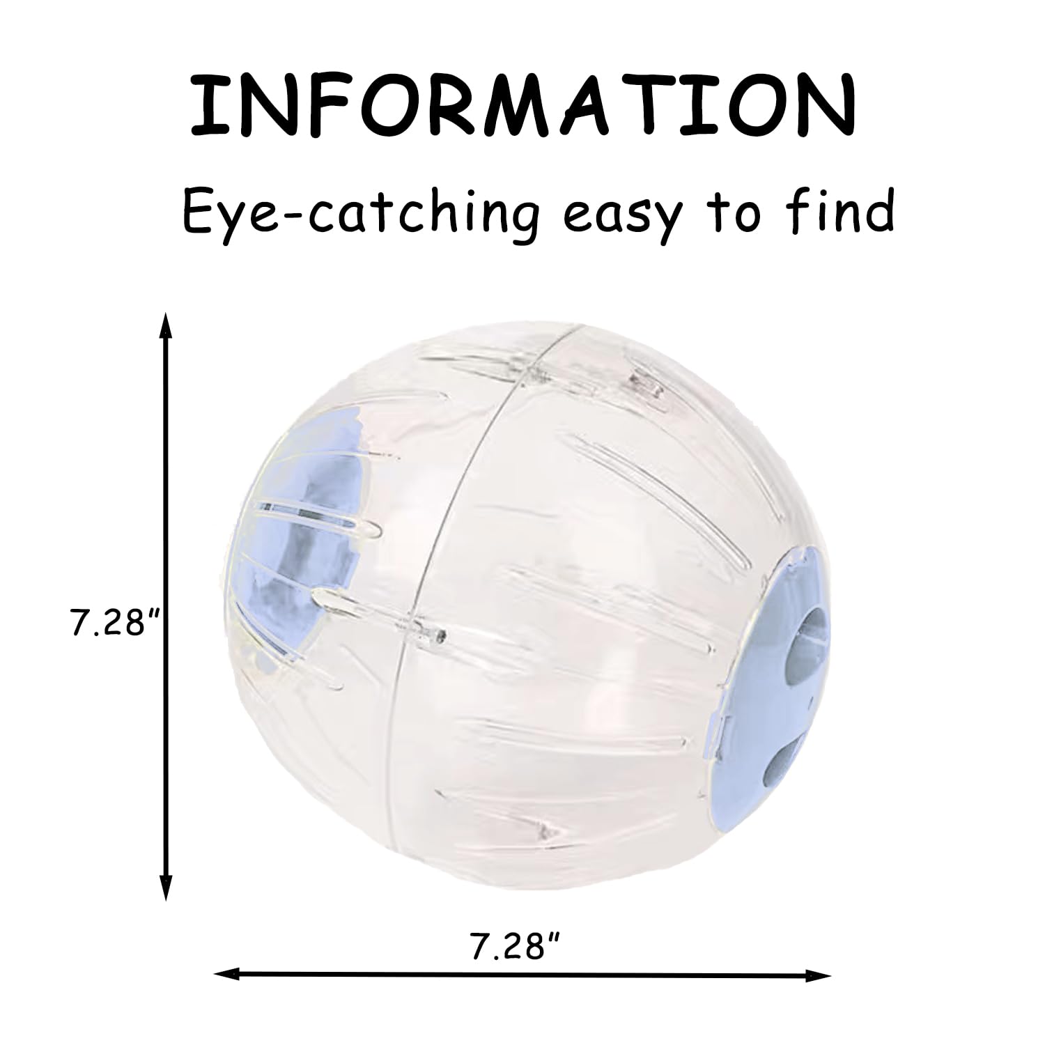 Large Hamster Wheel Sport Running Ball Hamster Toys for Hamsters Guinea Pig Mice Ferret Small Pet 7.3” x 7.3” x 7.3” - image 2