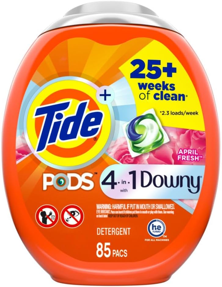 PODS with Downy, Liquid Laundry Detergent Pacs, April Fresh, 85 count