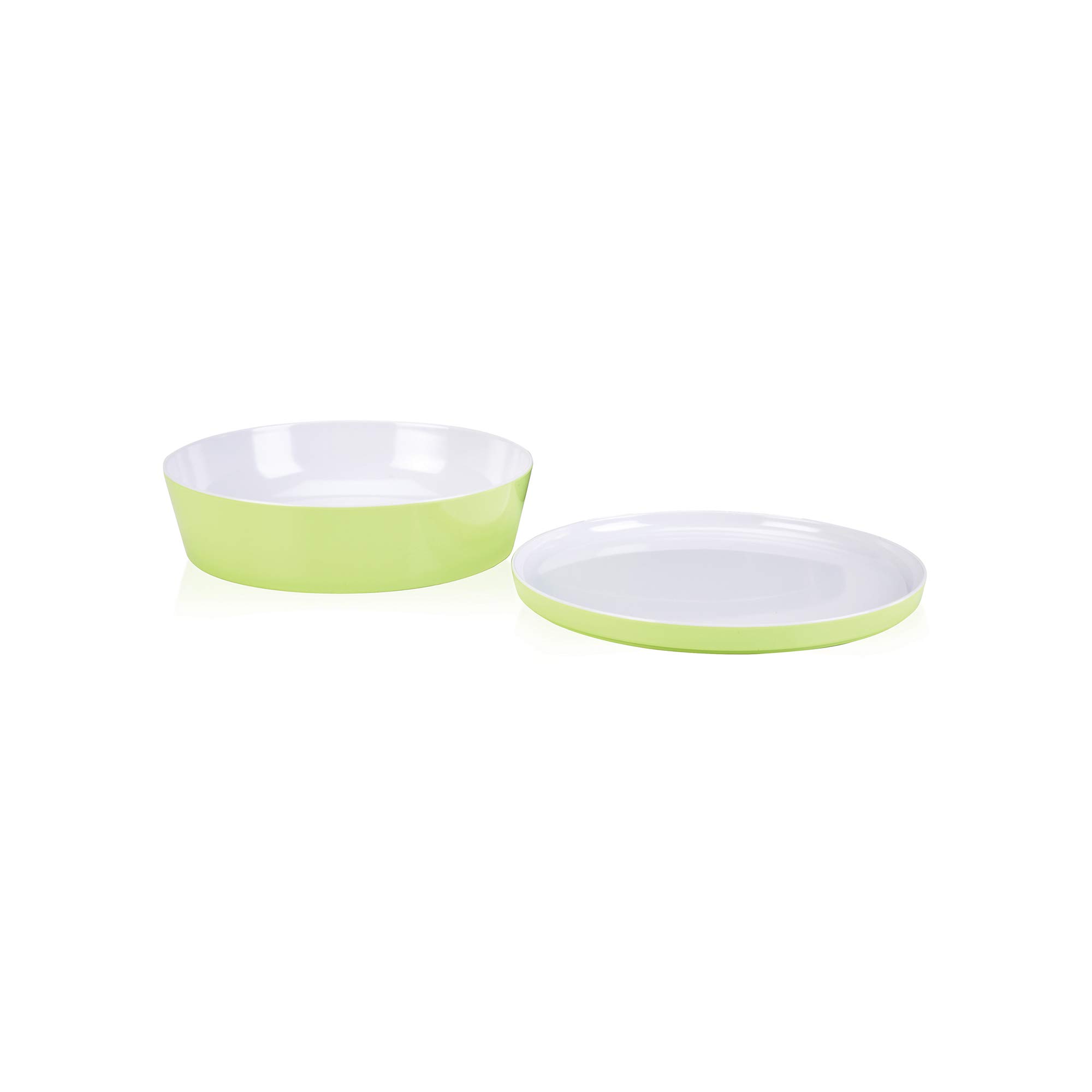 IMPULSE! Minimalist Medium Lime Bowl - Perfect for Meal Preps, Pasta, Fruits, Salad, and Pastries! Lid Doubles as Plate! Great for Storing Food!