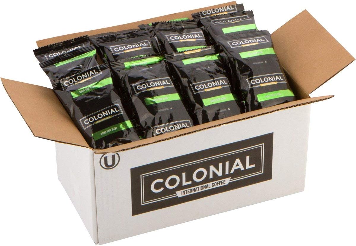 Colonial Coffee Packets, Pre Ground Coffee Packs, Donut