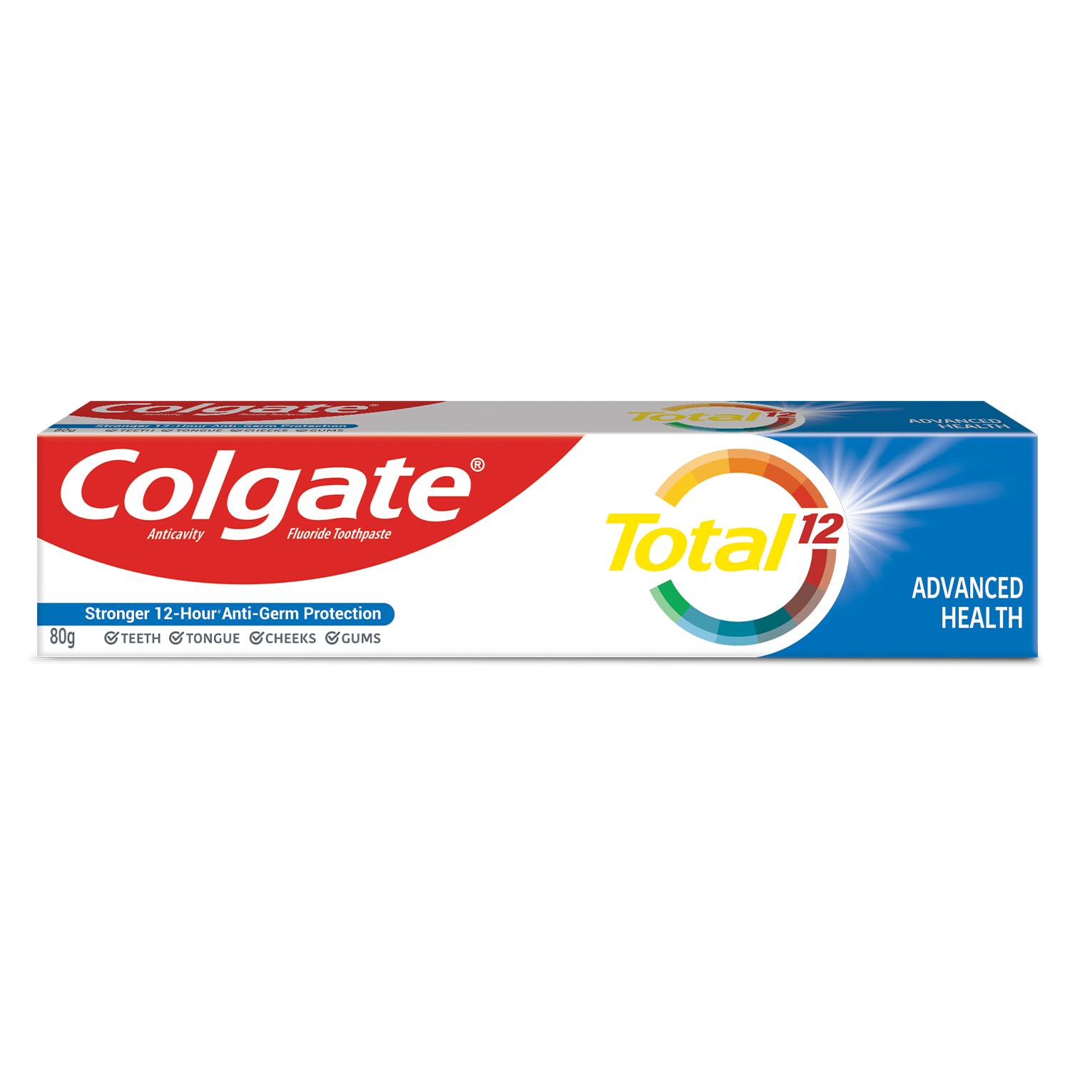Colgate Total Advanced Health Antibacterial Toothpaste 80gm, Tooth paste with 12-Hour Anti-Germ Protection, Whole Mouth Health, Worlds No. 1* Germ-fighting Toothpaste (B0D12DWVRX) Amazon Price History, Amazon Price Tracker