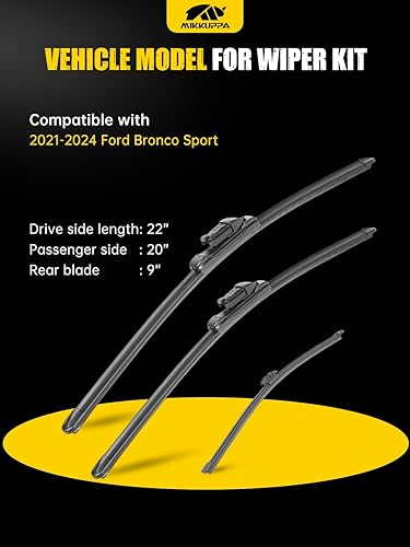 Vista 247 de MIKKUPPA Limpiaparabrisas de 26 pulgadas + 23 pulgadas + 12 pulgadas, repuesto para Mercedes-Benz 2013-2016 GL350 GL450, 2012-2015 ML350 ML550 ML63