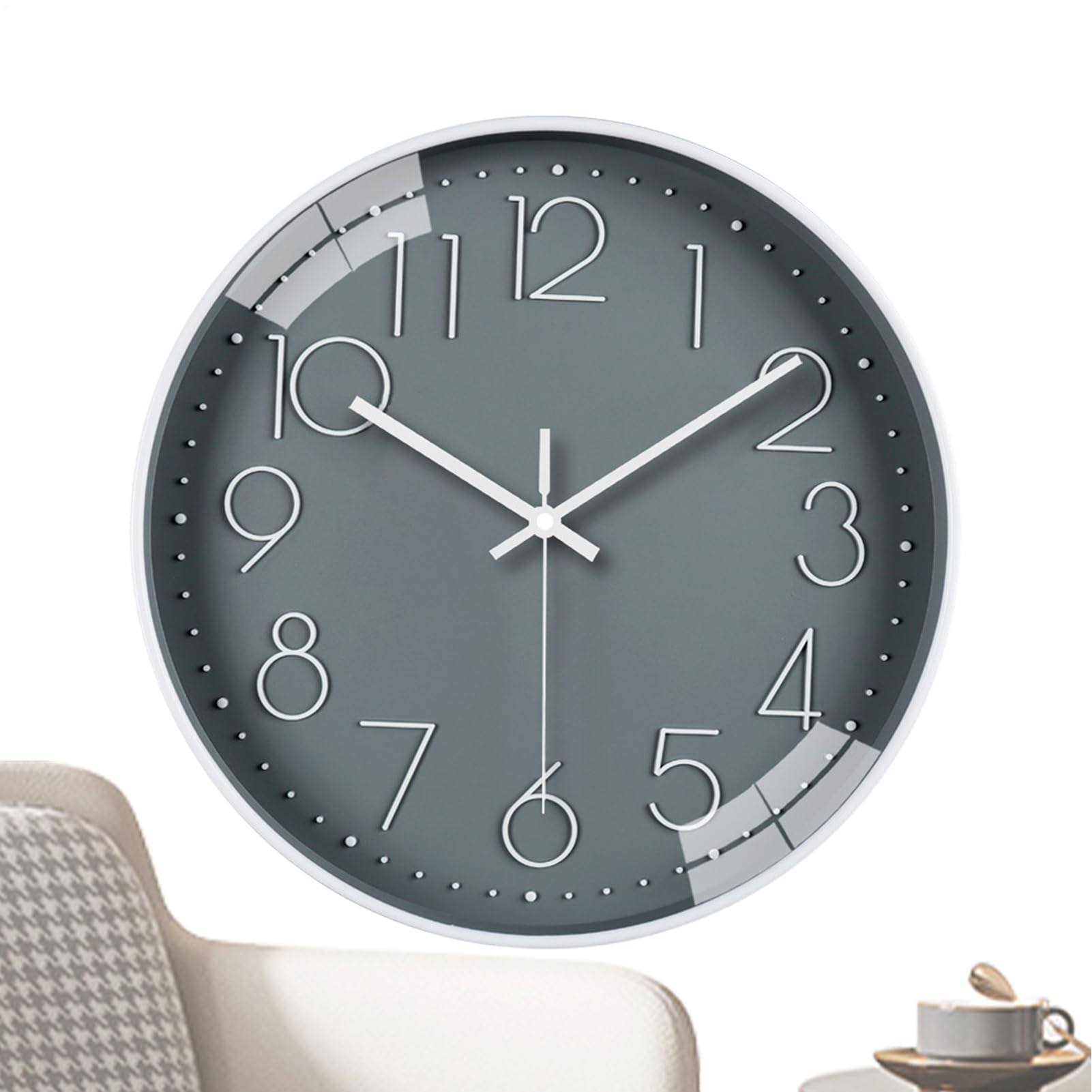 Horloge murale silencieuse pour chambre et bureau sans aucun bruit de tic-tac