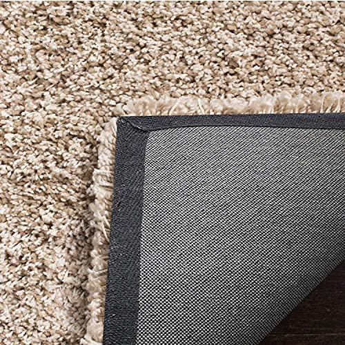 Image of CD Carpet Anti Slip Shaggy Fluffy Fur Rugs and Carpet for Living Room Bedroom Kids Room Plain Circle Carpets for Home with 2 Inch Thickness (Color Cream Beige Size 4x4 Feet Round)