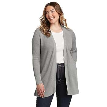 Eddie Bauer Women's Tellus Layering Cardigan, Heather Gray