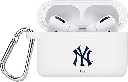 GAME TIME New York Yankees - Funda de silicona compatible con Apple AirPods Pro (blanco)