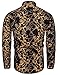 fohemr Mens Luxury Dress Shirts Baroque Black Gold Chain Print Casual Long Sleeve Button Down buchona Shirt for Party 3X-Large