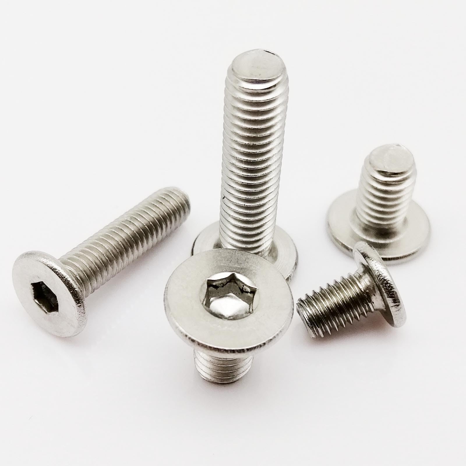 Tornillo autorroscante de 5/50 cm M1.6 M2 M2.5 M3 M4 M5 M6M8 A2 304 hexagonal de acero inoxidable ultrafino ultrafino bajo plano cabeza de oblea tornillo cubierta (40 mm, M6 10 piezas)