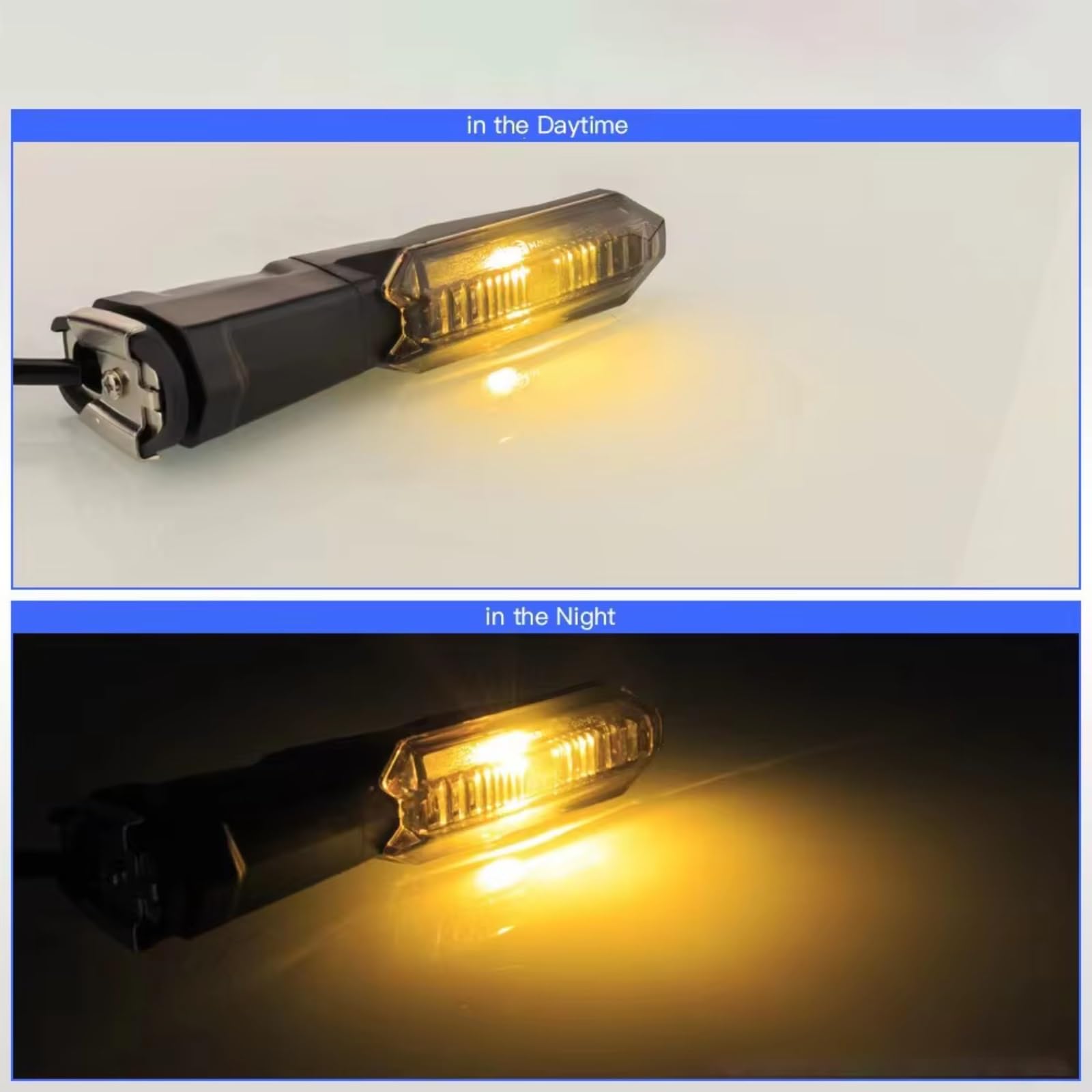 Intermitentes Moto para Z250 2013-2018 para Z300 2015-2020 para Z400 2017-2023 para Z750 2012-2013 para Z800 2013-2016 Accesorio De Luz Intermitente para Motocicleta(Clear,2pcs)