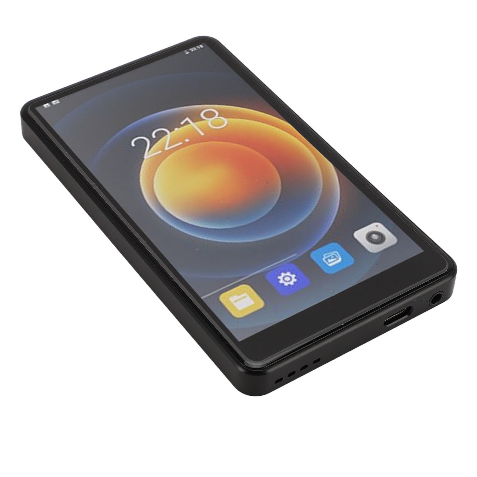 KUIDAMOS Reproductor MP4 con Bluetooth Pantalla Táctil de 5,2 Pulgadas Reproducción de Música y Vídeo Portátil para Viajes Aleación de Aluminio Negro