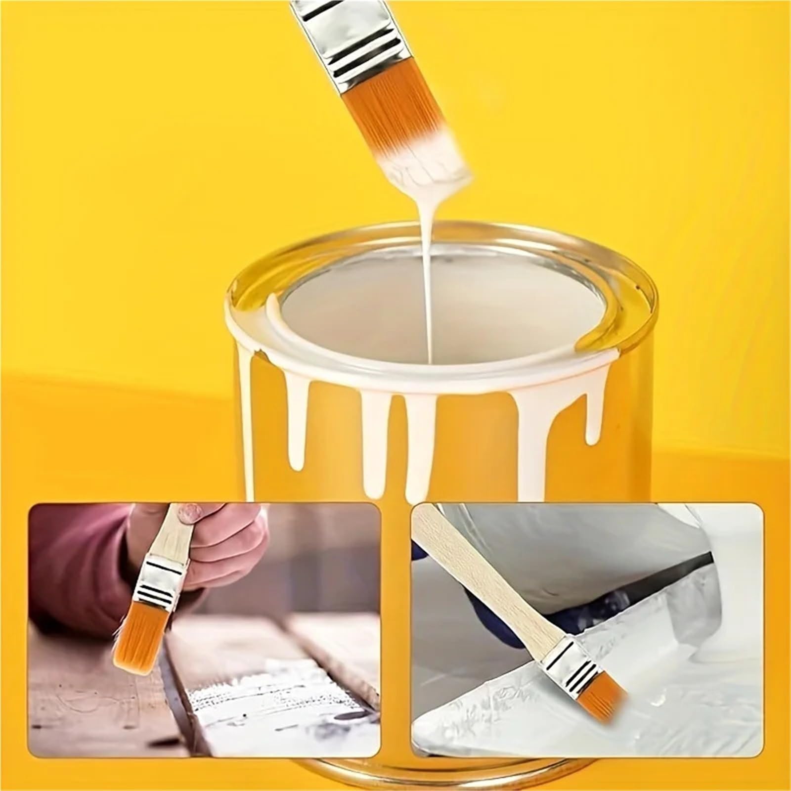 48 pennelli in nylon, manico corto in legno, pittura artistica, acquerello, muro, strumenti for la pulizia Per Bordi