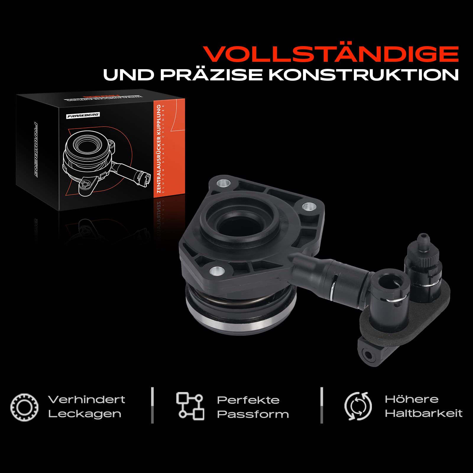 Frankberg Zentralausrücker Kupplung ohne Sensor Kompatibel mit Fiesta V JD JH 1.2L-1.6L 2001-2008 Focus DAW DBW 1.4L-2.0L 2003-2004 C-Max DM2 1.6L-1.8L 2007-2010 Replace# 3M517A564AG