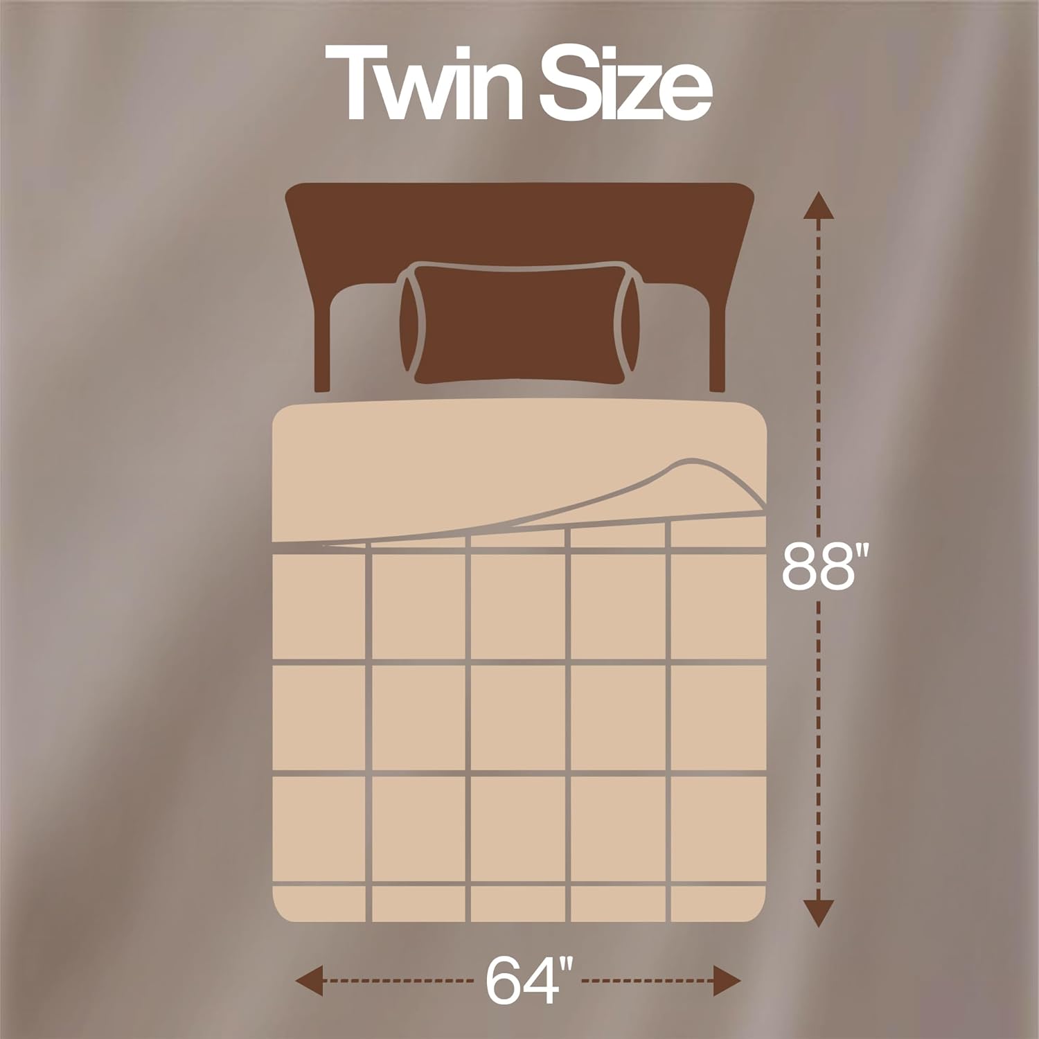 Utopia Bedding Twin Comforter Duvet Insert, Quilted Beige Comforter with Corner Tabs, Box Stitched Down Alternative Comforters Twin Size 64 x 88 inches