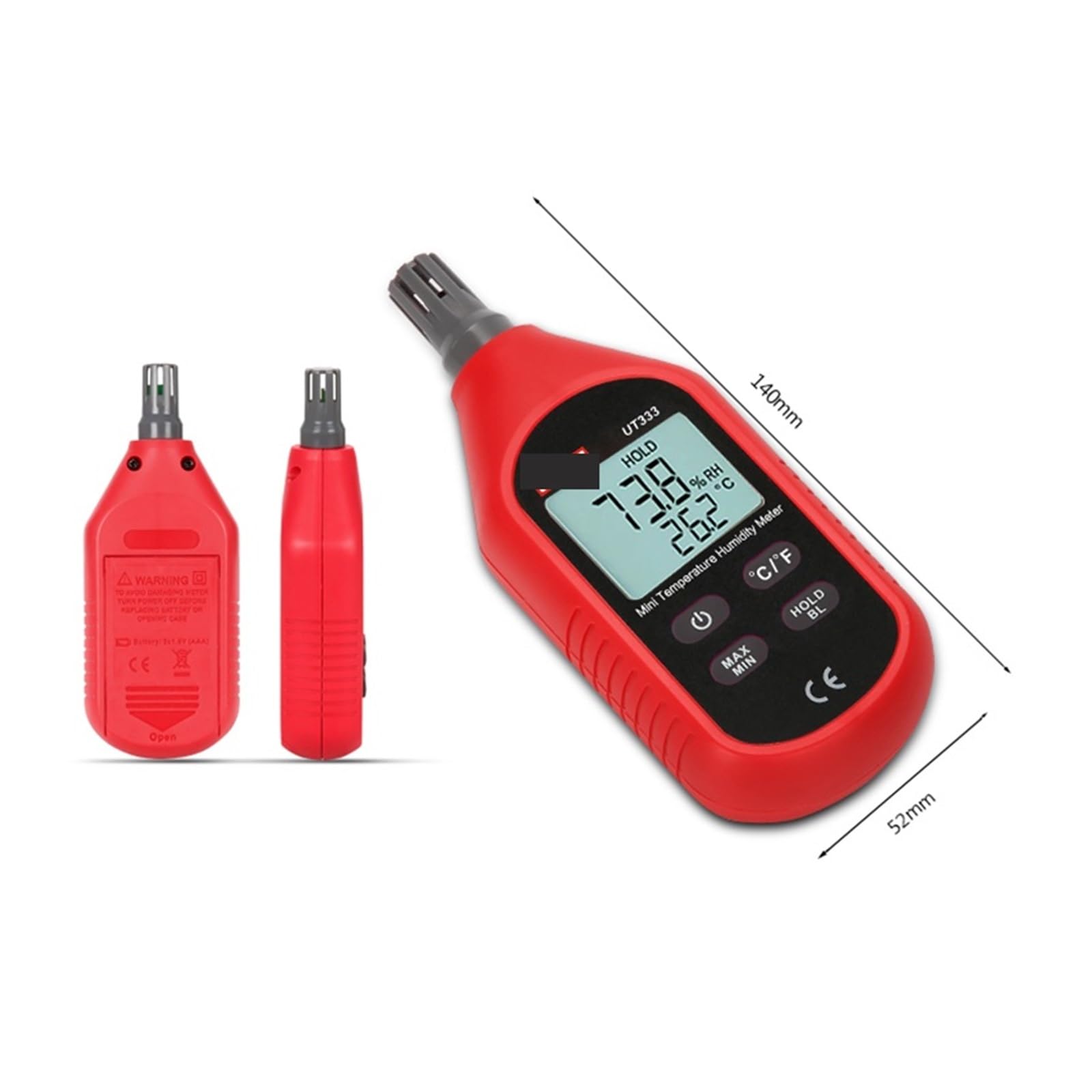 Termómetro higrómetro digital UT333BT - Medidor de temperatura y humedad Bluetooth 2 en 1, mini sensor(Ut333bt)