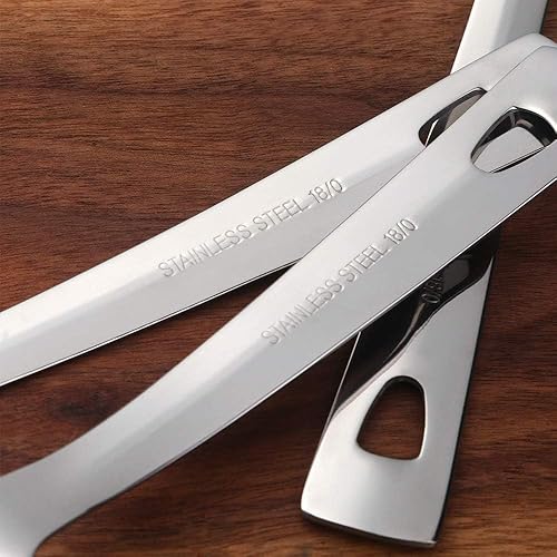 Miniatura 4 de BuyGo - Cuchara grande de acero inoxidable, utensilio de cocina para bufé, para servir, pulido de espejo, apto para lavavajillas, 13.07 pulgadas,