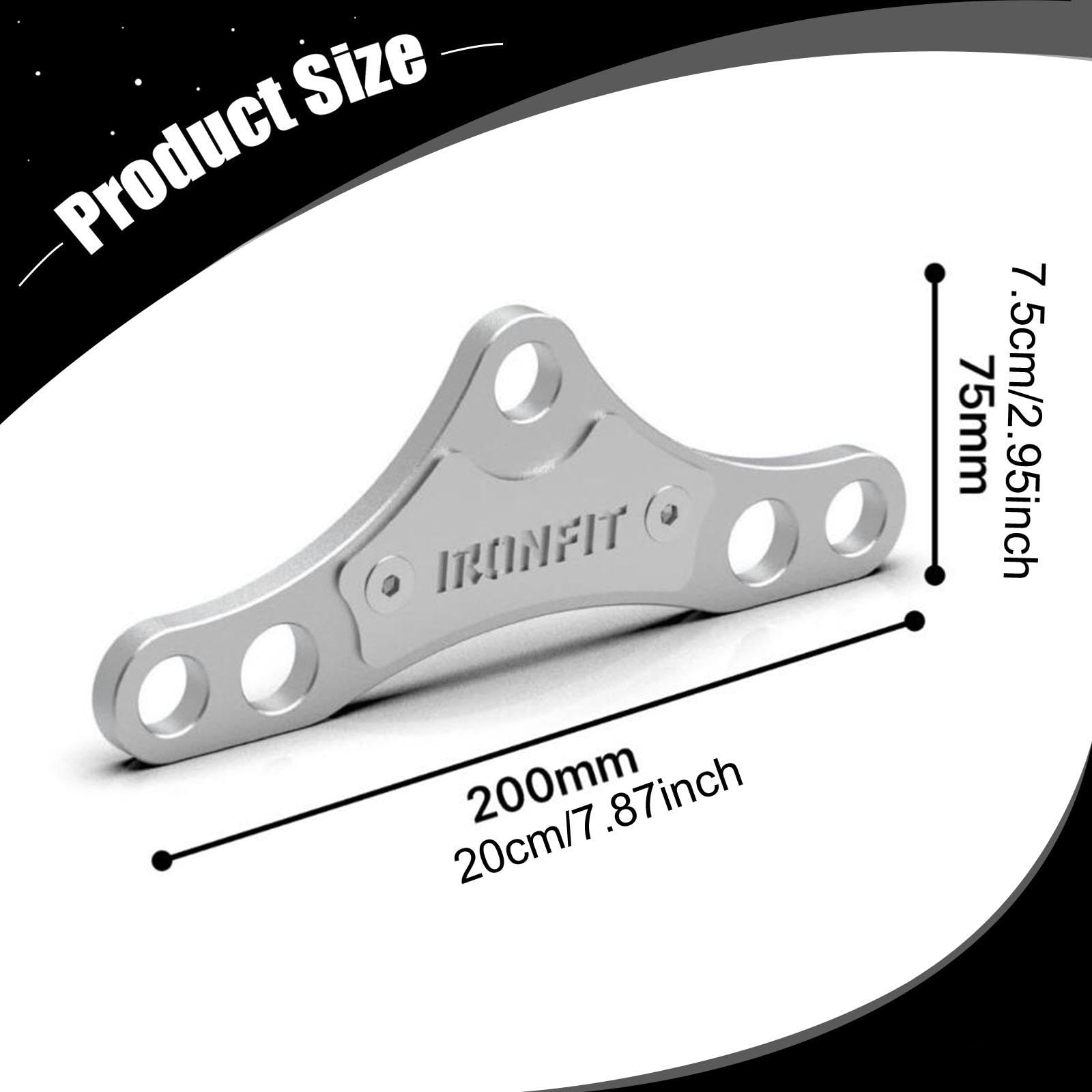Gralara Piastra Adattatriceda da Singola Puleggia in Acciaio Inossidabile 304 da 8 Mm, Adattatore Semplice per Puleggia da Fitness di Un Design a Doppia Uscita per Pulldown LAT, Tricipiti, Bicipiti