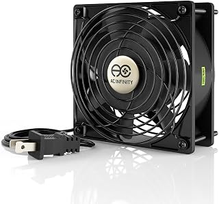 AC Infinity AXIAL 1238 High-Speed 120mm x 38mm Muffin Fan 115V AC - 110 CFM for DIY Cooling Ventilation